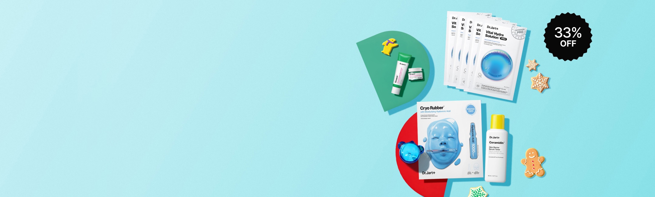 Ceramidin Body Lotion on a bright blue background next to coconut pieces 