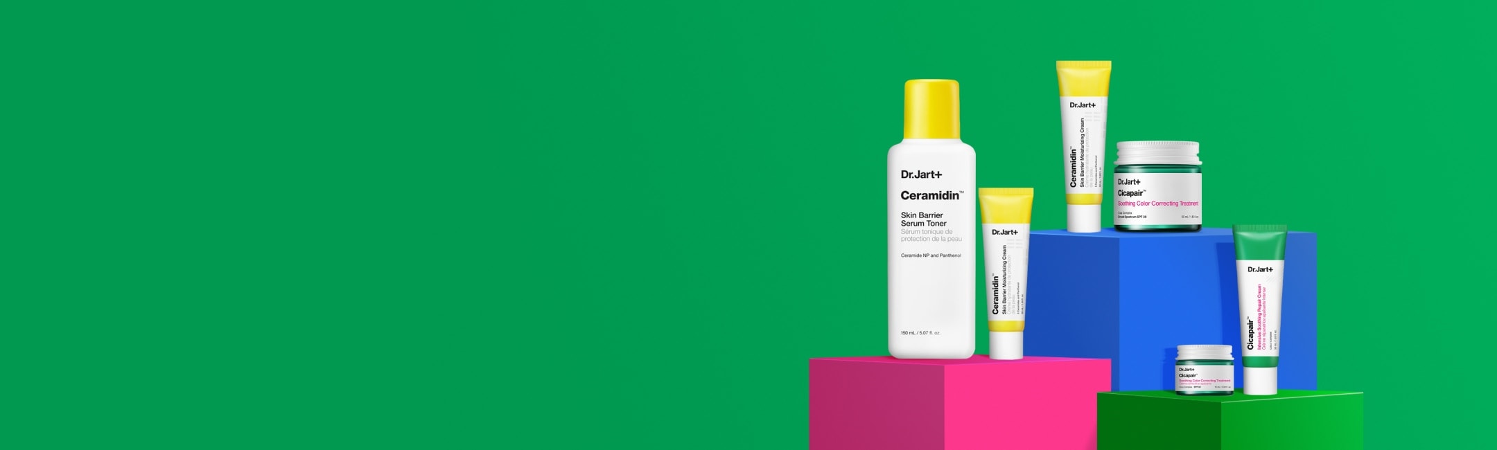 Ceramidin Body Lotion on a bright blue background next to coconut pieces