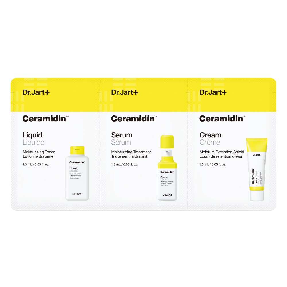 Ceramidin™ Skincare 3-Step Sachet Liquid, Serum, Cream